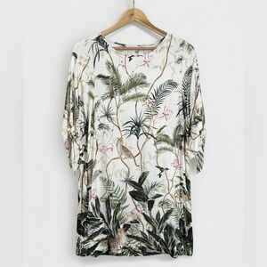H&M Floral and Palm Print Top
